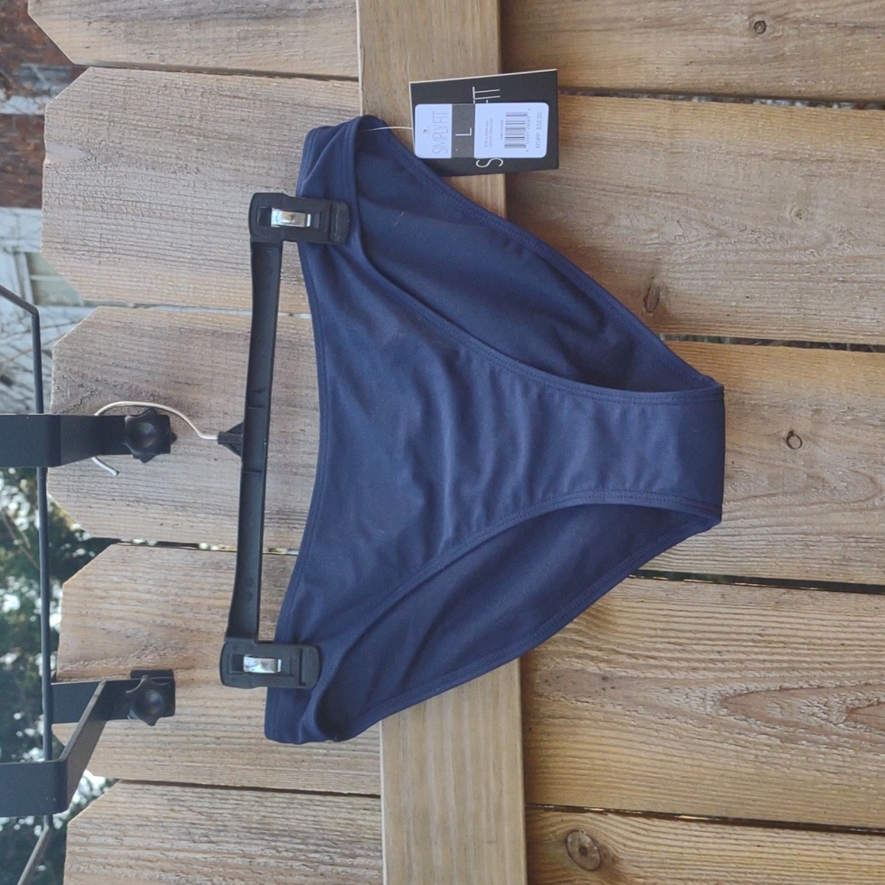 Simply Fit navy blue swim bottoms NWT